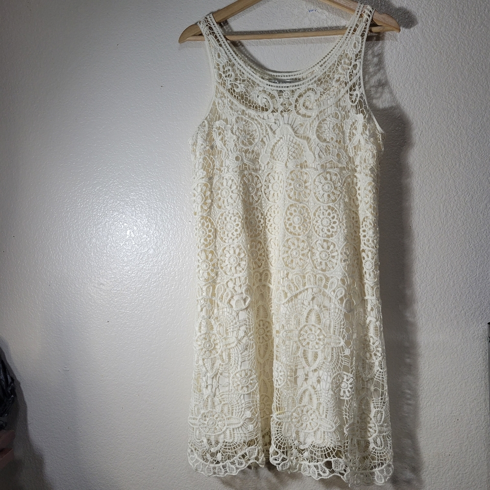 LC Lauren Conrad Boho Lace Overlay Dress